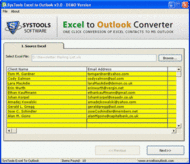 Import Contacts from Excel to Outlook screenshot